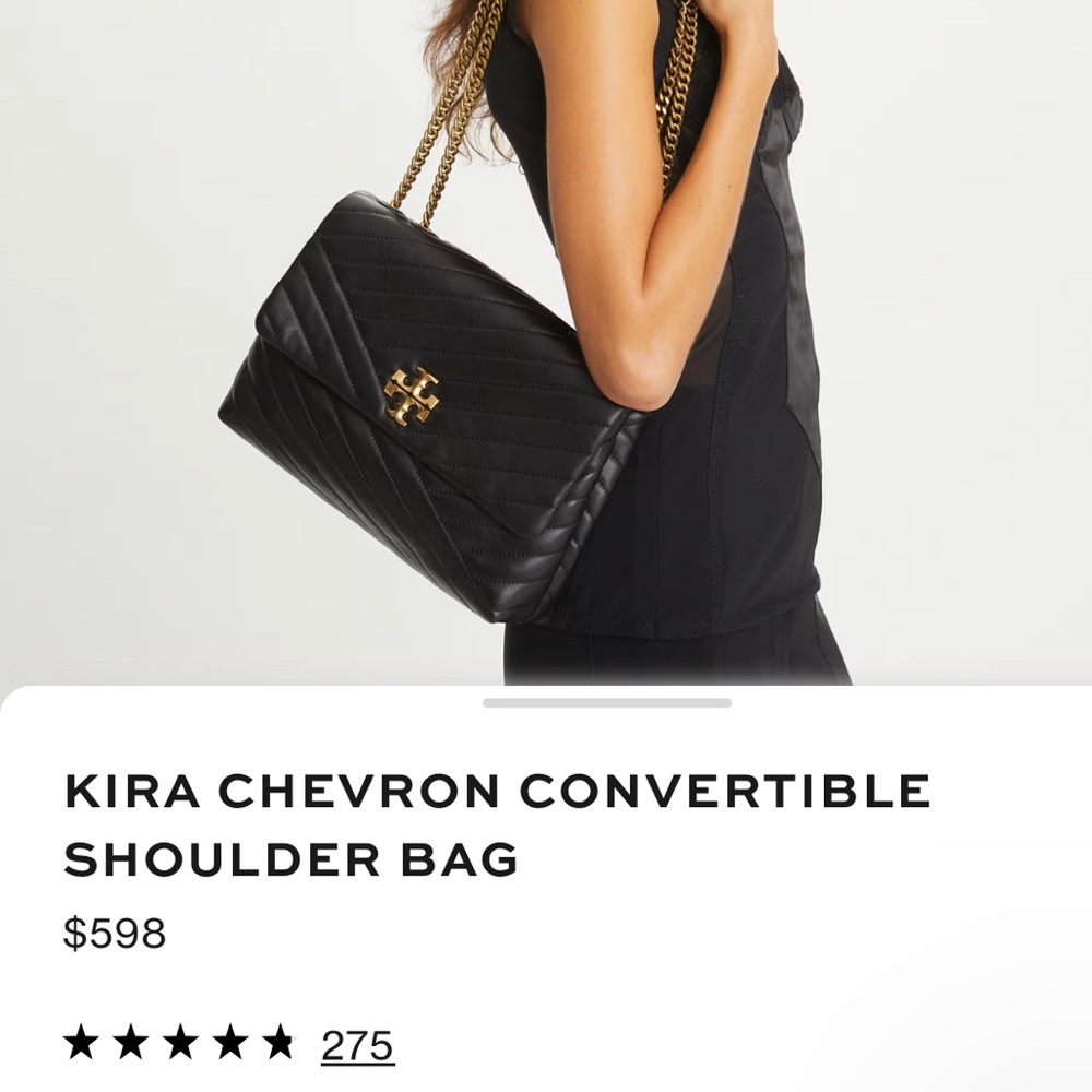 KIRA CHEVRON CONVERTIBLE SHOULDER BAG